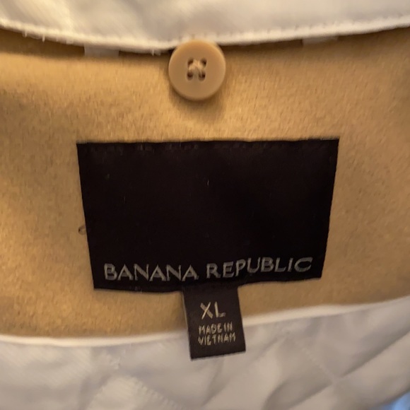 Banana Republic Italian Wool Blend Bomber Jacket w Removable Faux Fur Collar - Picture 6 of 9